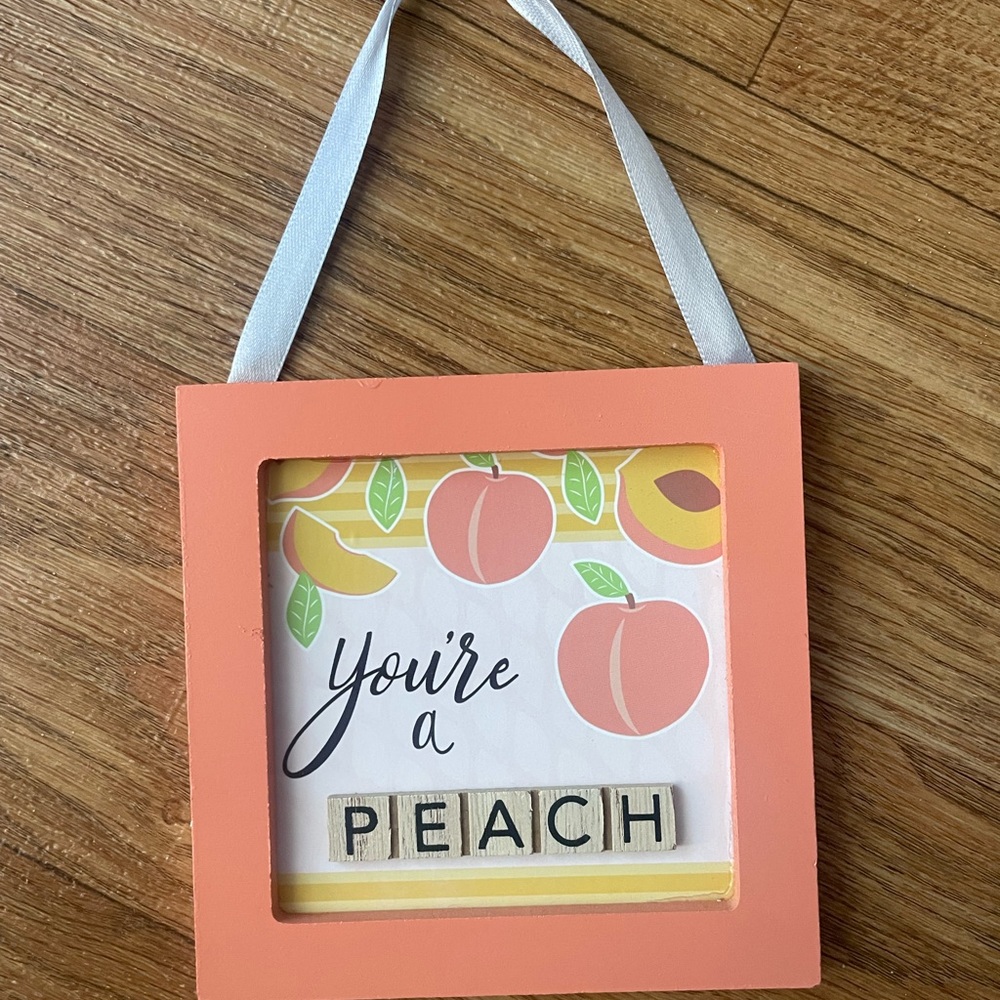You’re a Peach Mini Door Sign